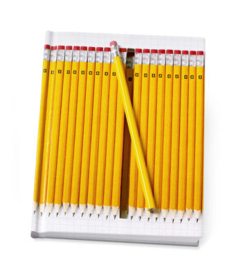 Hidden Pencil Notebook- Yellow Pencil Cover